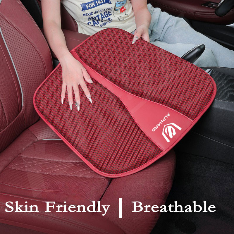 Toyota Alphard รถที่นั่ง Breathable Cool ผ้าไหมน้ําแข็งด้านหน้าด้านหลังที่นั่ง Anti-slip เบาะรองนั่งสําหรับ Alphard AH10 AH20 AH30 AH40 GR กีฬา TRD Auto อุปกรณ์ตกแต่งภายใน