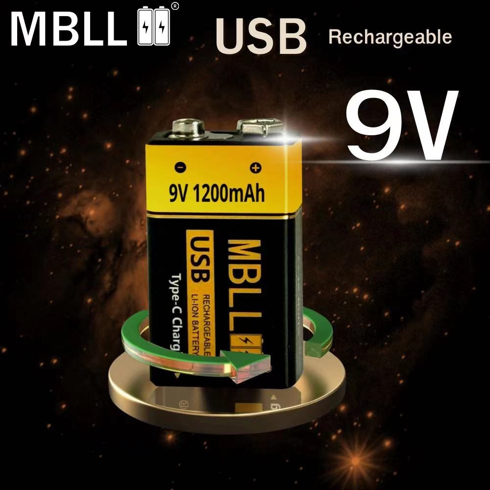 ถ่านชาร์จ 9V 6800mAhเต็ม Battery ชาร์จได้1500ครั้ง แถมสายชาร์จให้ USB Rechargeable Battery ใช้ได้กับอุปกรณ์ทุกชนิด