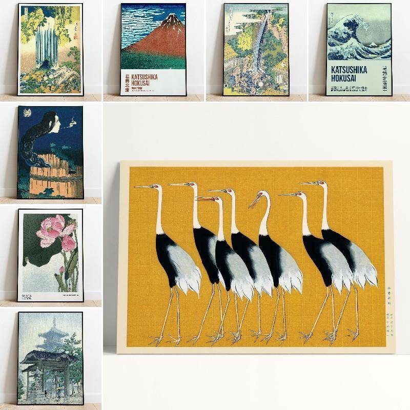 Katsushika Hokusai Great Wave, โปสเตอร์นิทรรศการ, Lake Como Kruger National Park Travel พิมพ์ Wall Art Decor โปสเตอร์พิมพ์ตกแต่งของขวัญ Art Home Wall Decor ผ้าใบโปสเตอร์ไม่มีกรอบ ผ้าติดผนัง ของตกแต่งห้องน