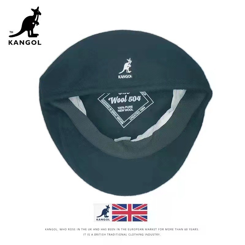 อังกฤษ WOOL504 Beret Retro Kangaroo ผู้ชายผู้หญิงสุทธิขนสัตว์จิตรกรหมวกญี่ปุ่น Kangol