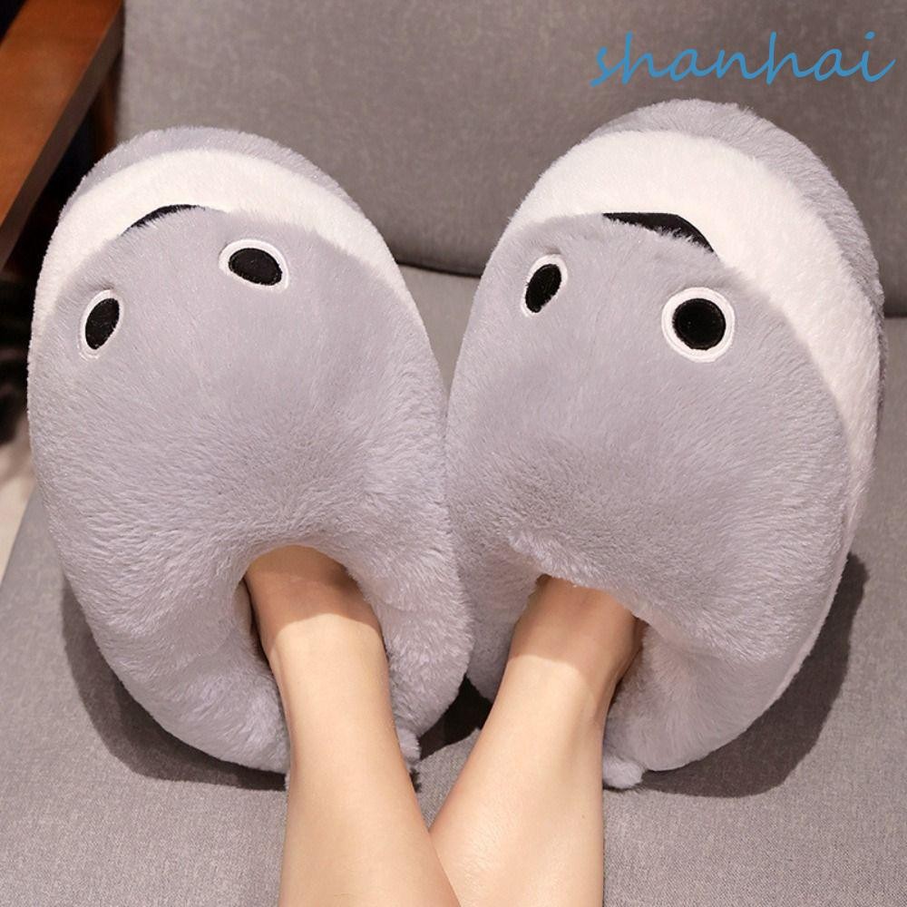 Shanhai รองเท้าแตะ Sacabambaspis อบอุ่นนุ่มน่ารักขน Sacabambaspis สไลด์, เงียบน่ารักสัตว์ Plushy รอง