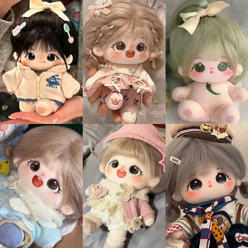 สร้างสรรค์สาวผ้าฝ้ายน่ารัก ตุ๊กตาบาร์บี้เด็ก ผ่อนคลายตกแต่งเตียงหมอนเจ้าหญิง 20 ซม. ของขวัญวันเกิดคริสต์