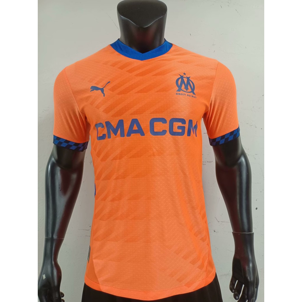 [Player Version] 2425 Marseille 2 เสื้อฟุตบอลสีส้มเยือนเสื้อยืดด้านบน AAA+