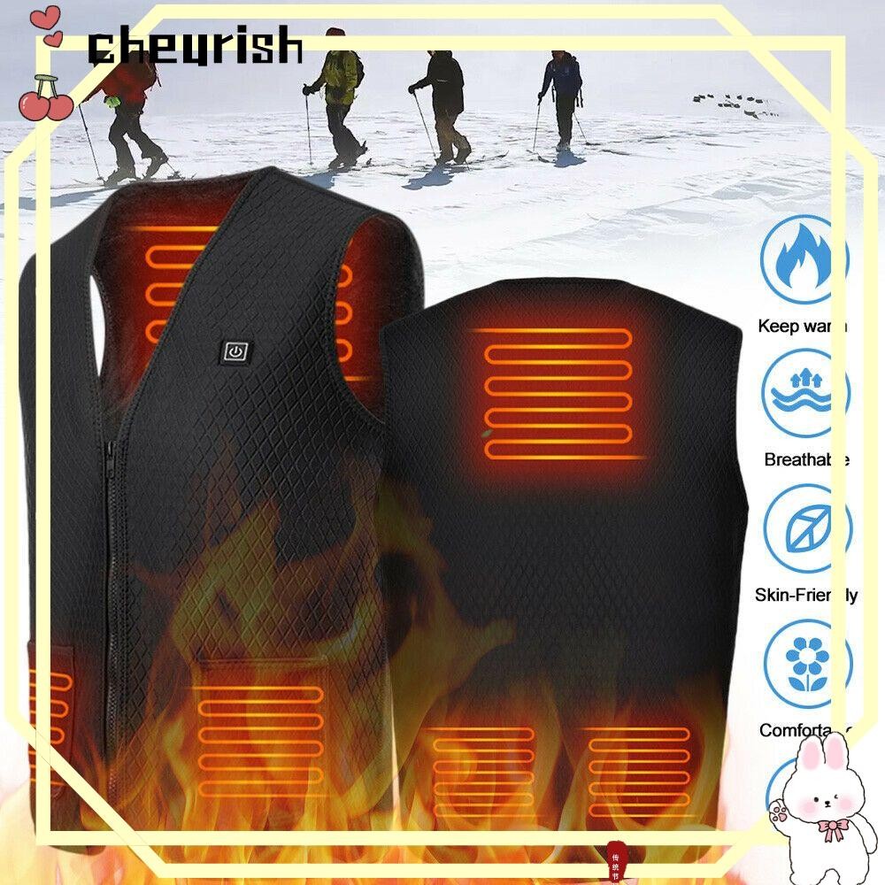 Cheurish เสื้อกั๊กอุ่นไฟฟ้าแฟชั่นฤดูหนาว Body Thermal Jacket