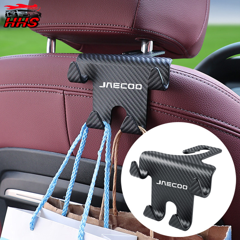 1/2 ชิ้น Jaecoo J7 รถ Hook ที่นั่งกลับคาร์บอนไฟเบอร์ Texture Suspension สี่ตะขอเบาะหลังโทรศัพท์มือถือสําหรับ JAECOO J7 J8 J6 J5 7 6 5 EV