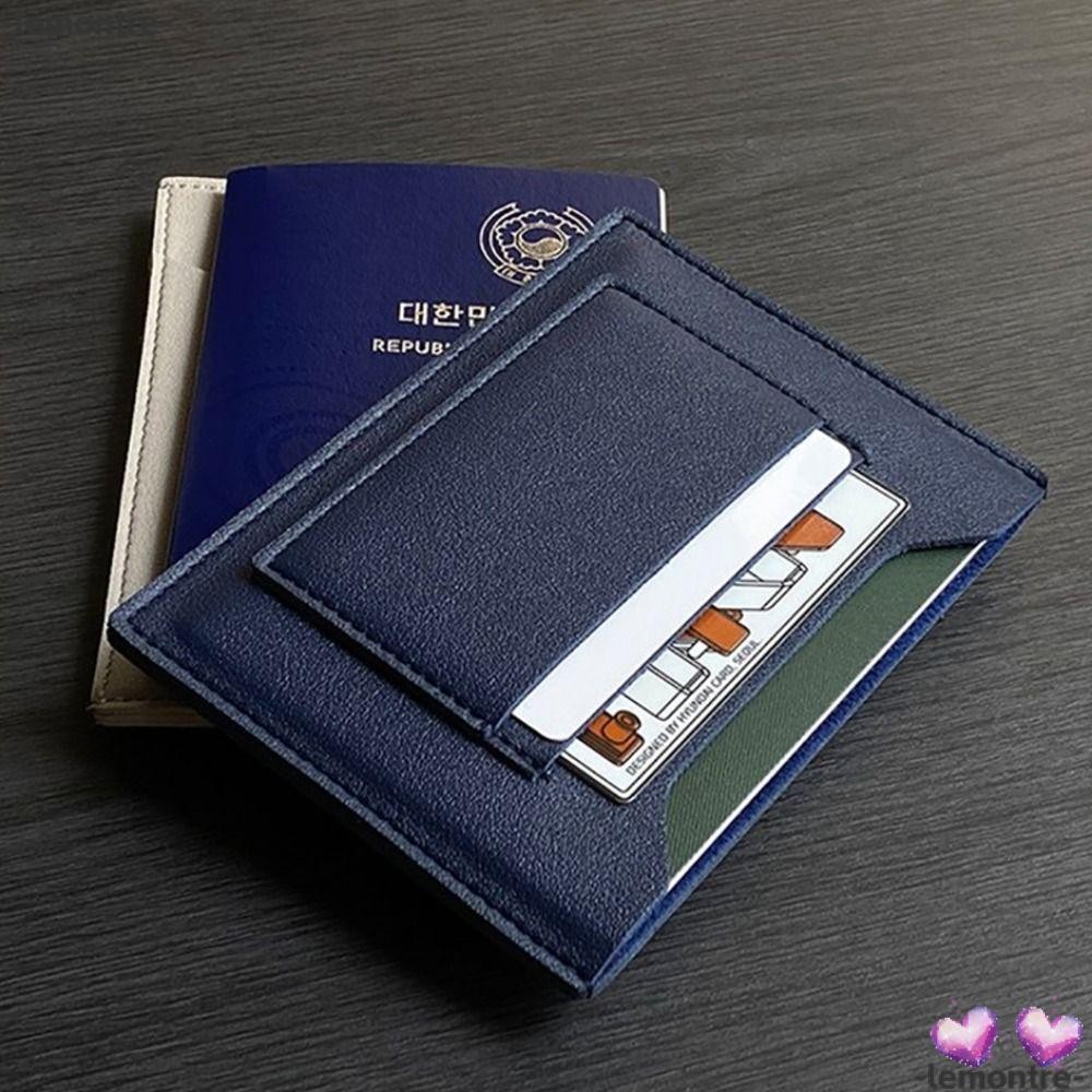 Lemontre Passport Cover, ที่ใส่บัตร PU หลากสี, แฟชั่นหลายช่องความจุขนาดใหญ่กระเป๋าหนังสือเดินทางกันน้ํากลางแจ้ง