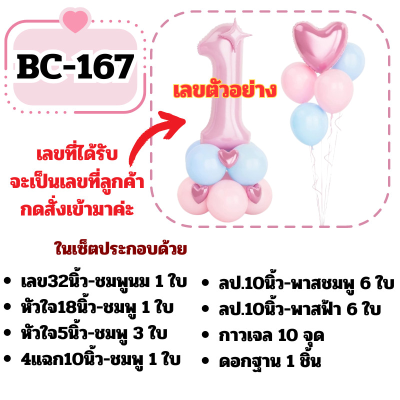 (ร้านไทย)เซ็ตเลขวันเกิดขนาด32นิ้วสีหวาน พร้อมลูกโป่งหัวใจสีสวยพาสเทล (BC) ราคา ถูกที่สุด ดีลบีเคเค แกลเลอรีภาพที่ 2