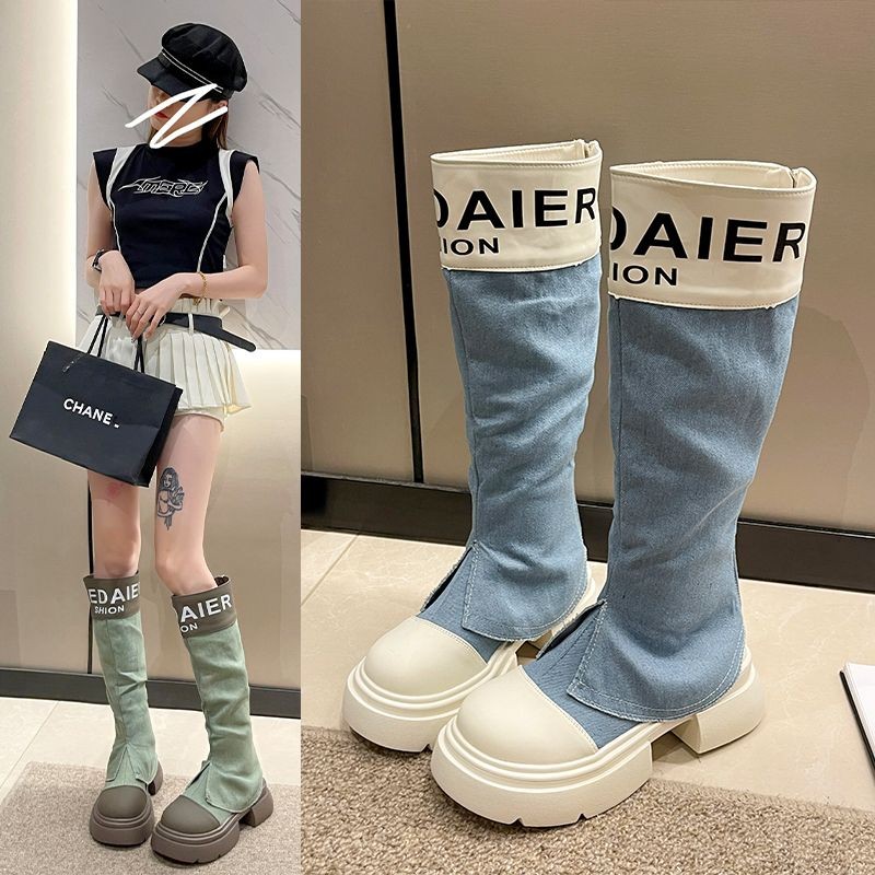 Sweet Cool ผ้าใบขนาดเล็กหนา Soled รองเท้าผู้หญิงฤดูร้อน 2024 ใหม่อเมริกันรองเท้า Retro Western Martin รองเท้า