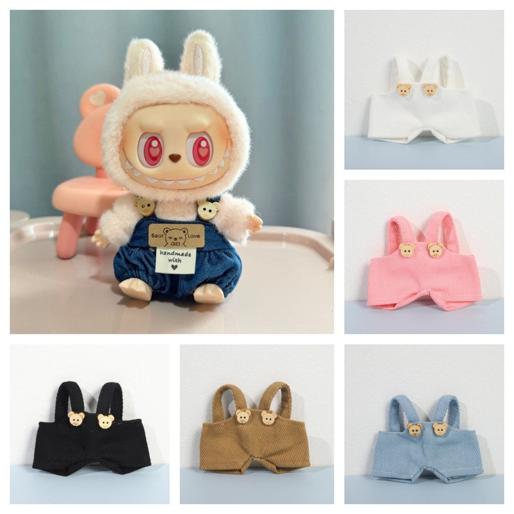 สําหรับ Labubu v2 ตุ๊กตาเสื้อผ้าแฟชั่นเสื้อผ้าตุ๊กตาการจับคู่สี Hoodies ตุ๊กตาอุปกรณ์เสริมน่ารักตกแต่งผ้าเล็กๆ
