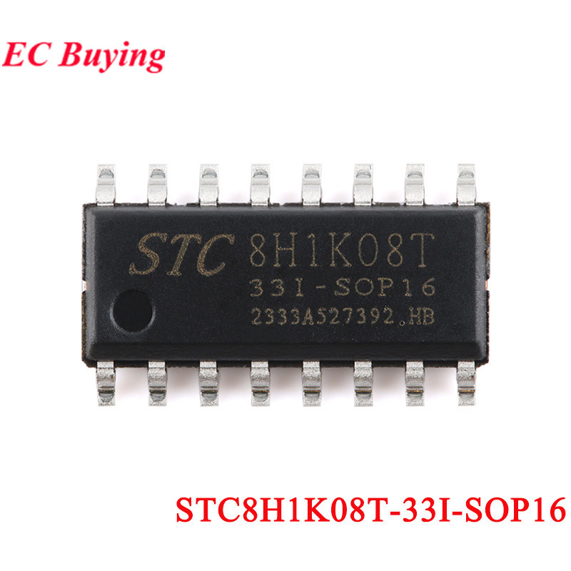 5 ชิ้น/1 ชิ้น STC8H1K08 STC8H1K08T STC 8H1K08T STC8H1K08T-33I-SOP16 ความเร็วสูง 8051 Core 1T Micropr