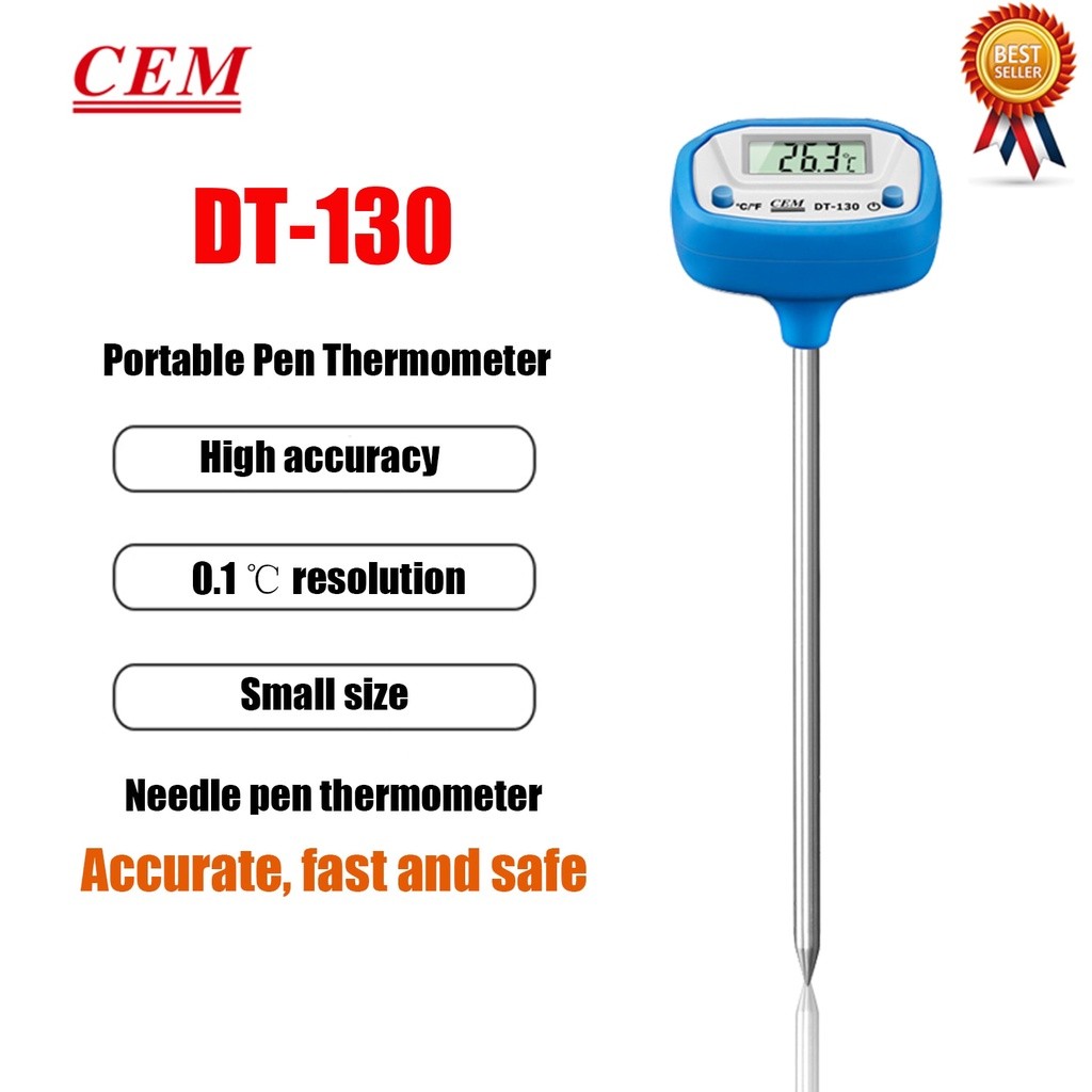 Cem DT-130 DT-131 ปากกาเทอร์โมมิเตอร์ กระทะอเนกประสงค์ การวัดของเหลวพืชสวน อบ อุณหภูมิน้ํา ทดสอบความ