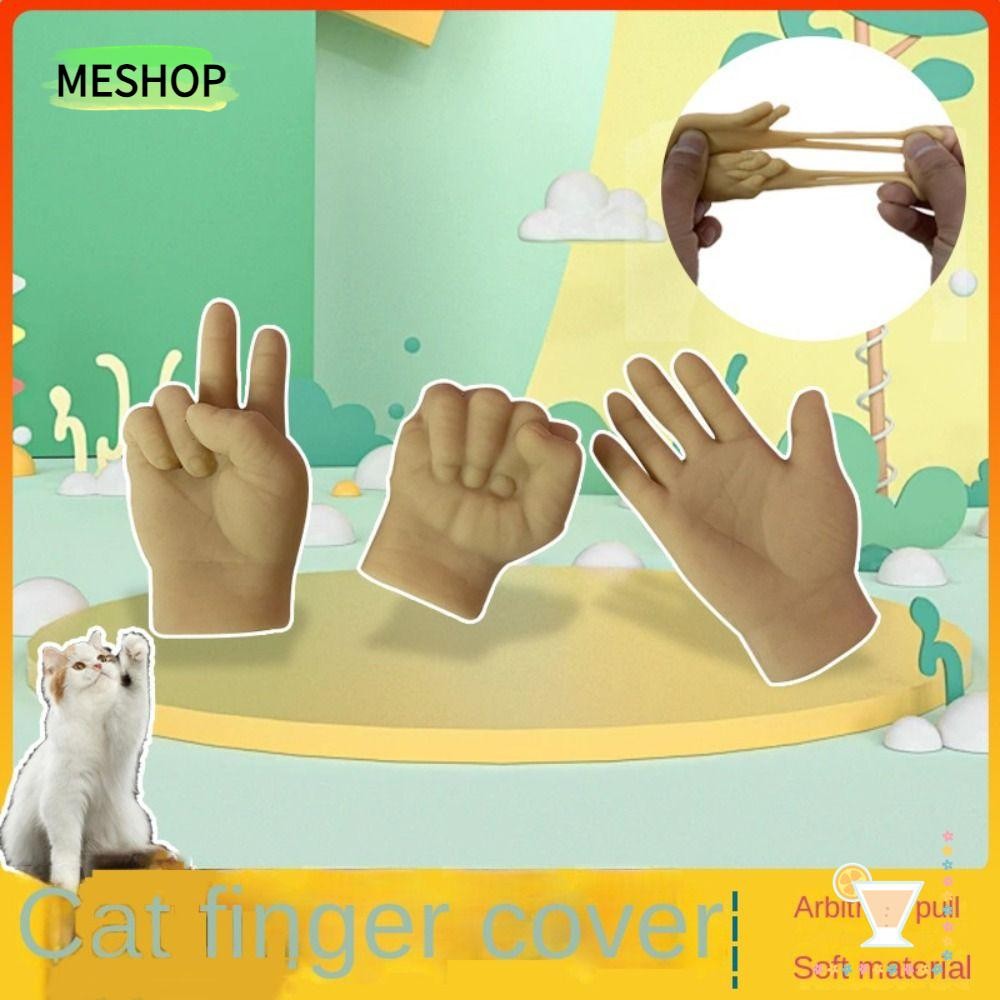 Me Teasing Cat Finger Gloves, Cat Petting HandHuman Cat Claw Covers, Funny Pet Toy Cat Claw Caps