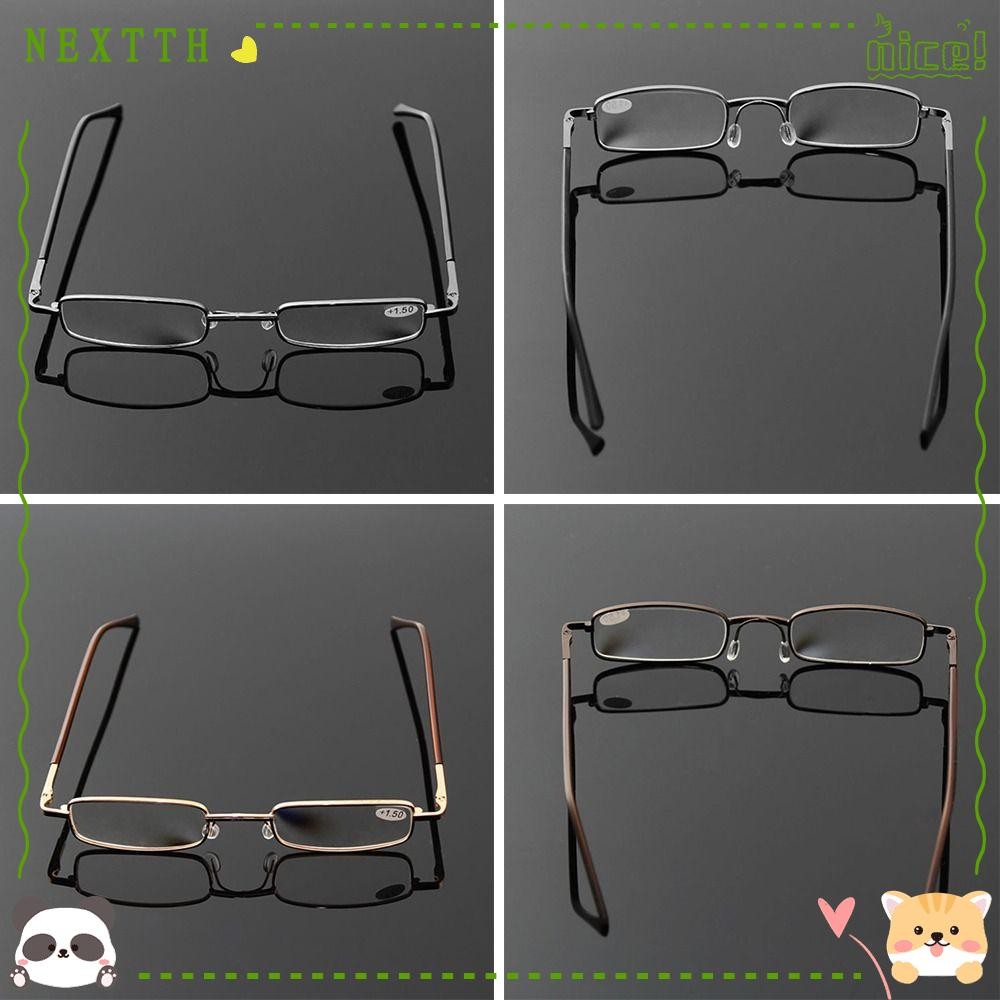 ต่อไป แว่นตาอ่านหนังสือ,แว่นตาทรงเหลี่ยมป้องกันดวงตาเบา,แว่นตา สายตายาวตามอายุ โลหะที่สะดวกสบายสําหรับผู้ชายผู้หญิง