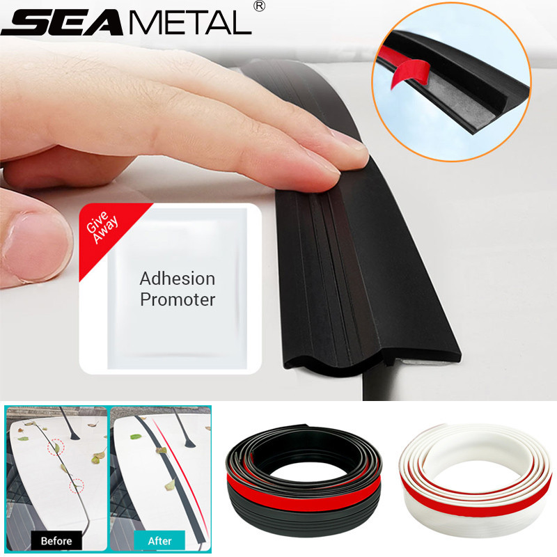SEAMETAL ถนนซีลรถยนต์ หลังคาขอบด้านบนช่องว่างปิดผนึกแถบ SUV/MPV ป้องกันฝุ่น แถบกันฝน