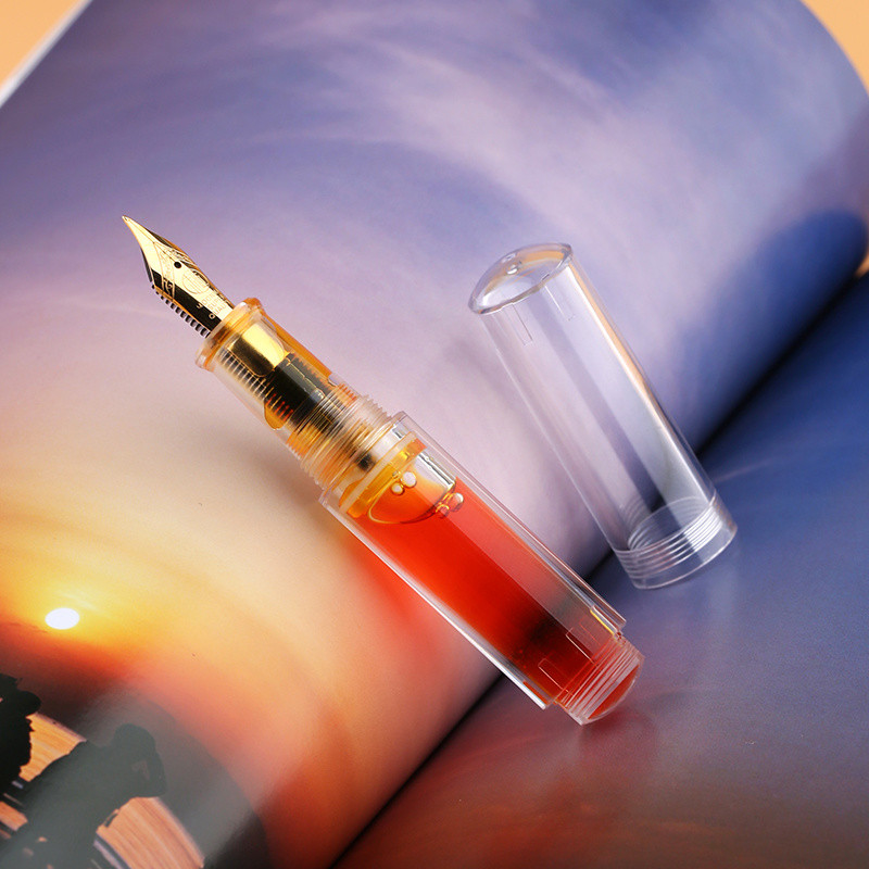Majohn Marucai ปากกาหมึกซึม Starry Sky รุ่นที่สองโปร่งใส Macaron Melade Brown mini mini Pocket Pen