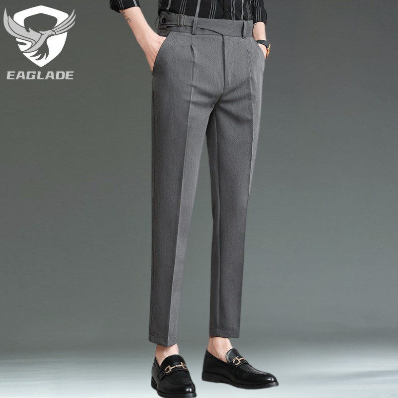 Eaglade Slacks Casual Korean Golf Official Pants for Men 928 in Grey Stretchable D04