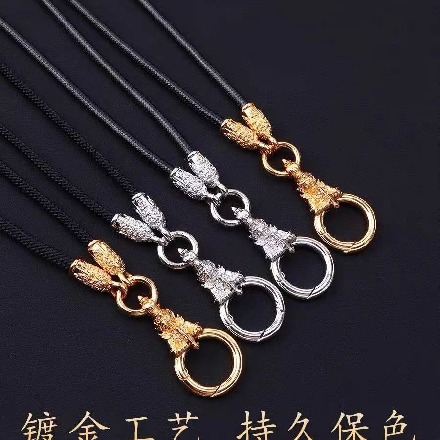 สร้อยพระจําหน่ายทองเคลือบ ออกแบบลายแกะสลักสวยงาม สำหรับสวมคออัญเชิงหรือสายพวงพระ Lahu Amulet FPL23