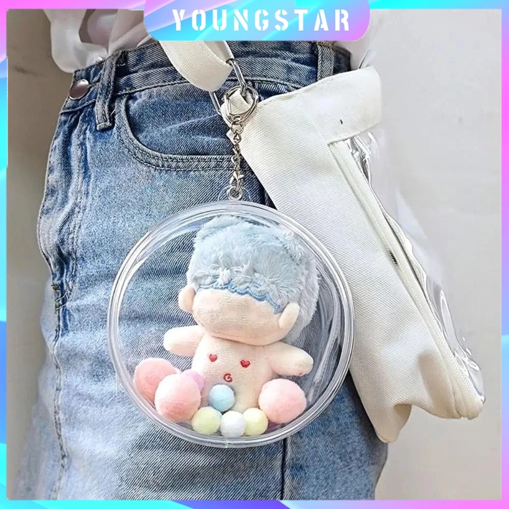 [ForeverYoung] Baby Three เบบี้ทรี V2/V3 กระเป๋าตุ๊กตากลางแจ้งโปร่งใส, กระเป๋าเก็บตุ๊กตาหลากสี 10 ซม., กระเป๋าป้องกันตุ๊กตาการ์ตูน, กระเป๋าแสดงตุ๊กตากลางแจ้งโปร่งใส