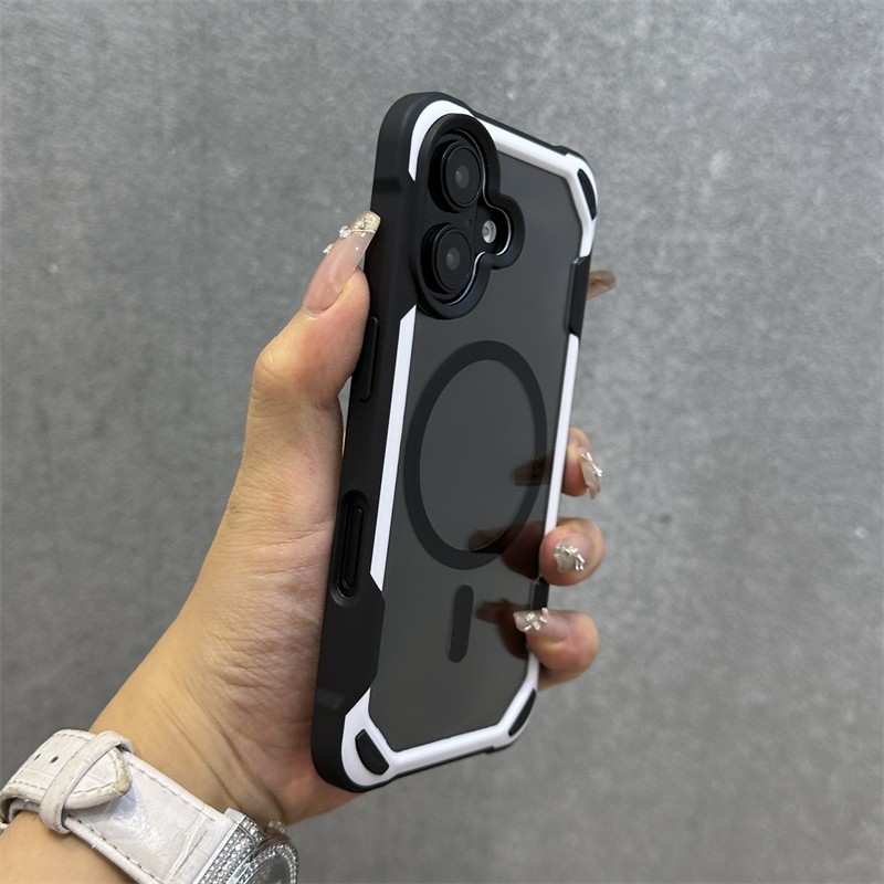 ใหม่เคสโทรศัพท์แม่เหล็กสําหรับiphone 16 15 14 13 12 11 Pro Max shell iPhone 16 Plusเคสโทรศัพท์เคสป้องกันกันกระแทกป้องกันการตกฮาร์ดปกหลัง