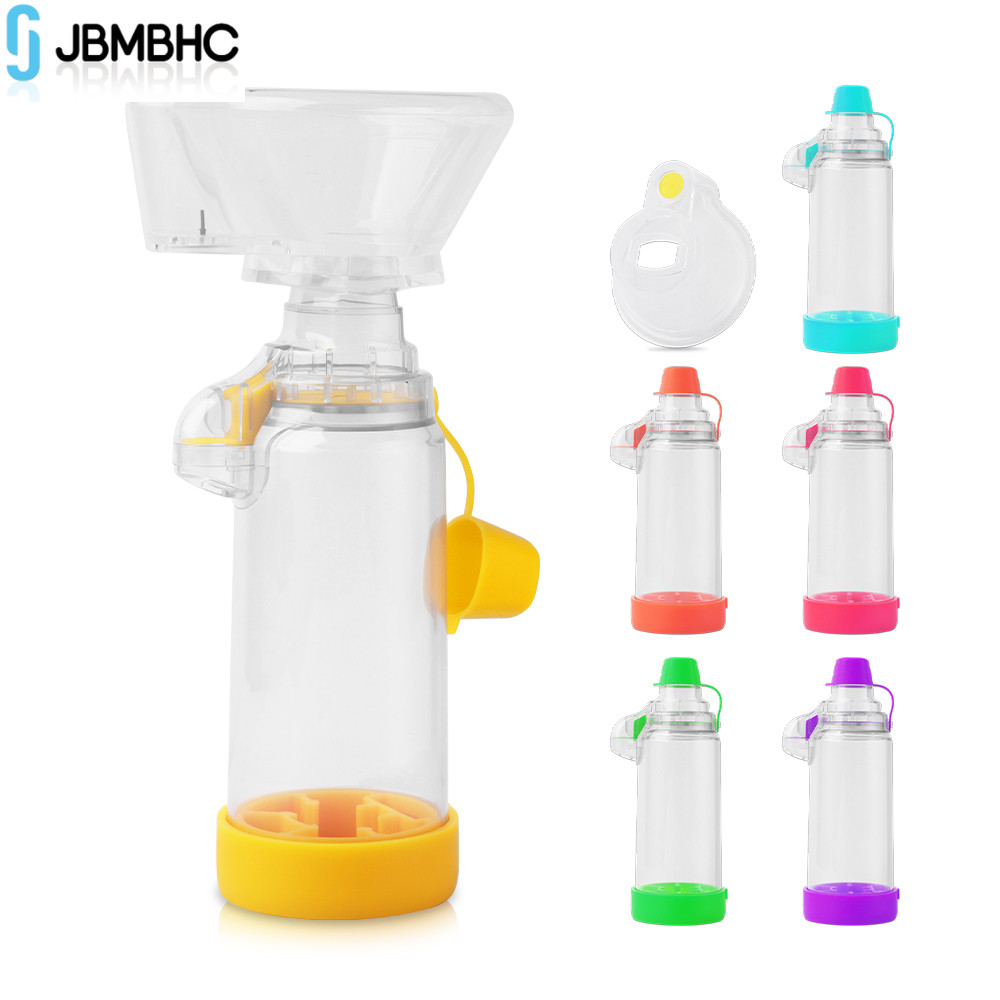 Jbmbhc Asthma Inhaler หมอกถ้วย Aerochamber Spacer หน้ากากซิลิโคนสําหรับเด็ก AdultDevice ซิลิโคนละอองลอย Cabin สเปรย์แบบพกพา Exercise Exerciser