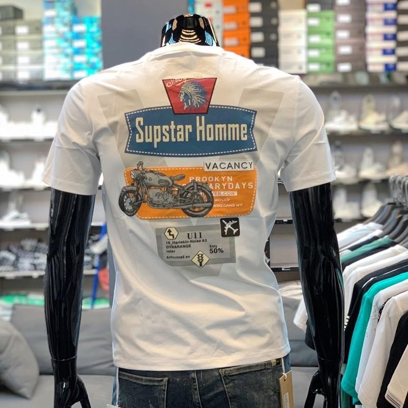 เสื้อยืดแขนสั้น คอกลม ผ้าฝ้ายแท้ พิมพ์ลาย สไตล์เกาหลี อินเทรนด์ ลำลอง สำหรับผู้ชาย ฤดูร้อน 2024 มาใหม่