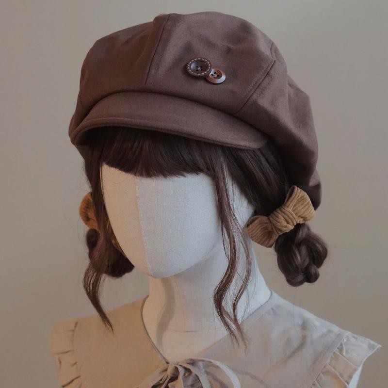 Ganni หมวกจิตรกรหมวกสไตล์ญี่ปุ่น Benshou Made Original Handmade Cloud หมวก Beret จิตรกรหมวกหมวกฤดูใบ