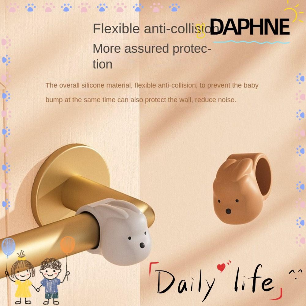Daphne แผ่นรองกันกระแทกมือจับประตู, แผ่นรองป้องกันการชนกันของซิลิโคน, ตัวป้องกันผนัง, อุปกรณ์เฟอร์นิเจอร์แผ่นป้องกันประตู