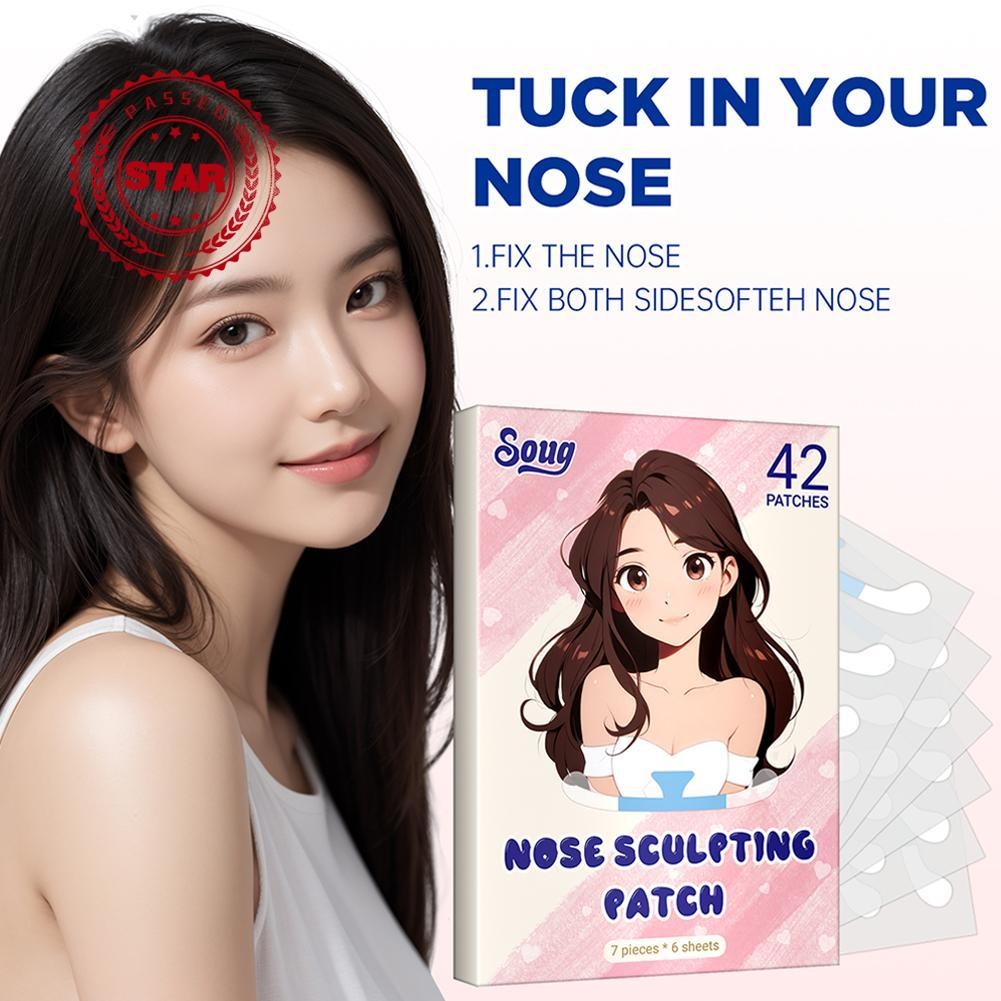 ซูก คอสเพลย์สติกเกอร์ลดจมูกที่มองไม่เห็นความงามจมูกขนาดเล็กที่มองไม่เห็นจมูกหดตัว ร0