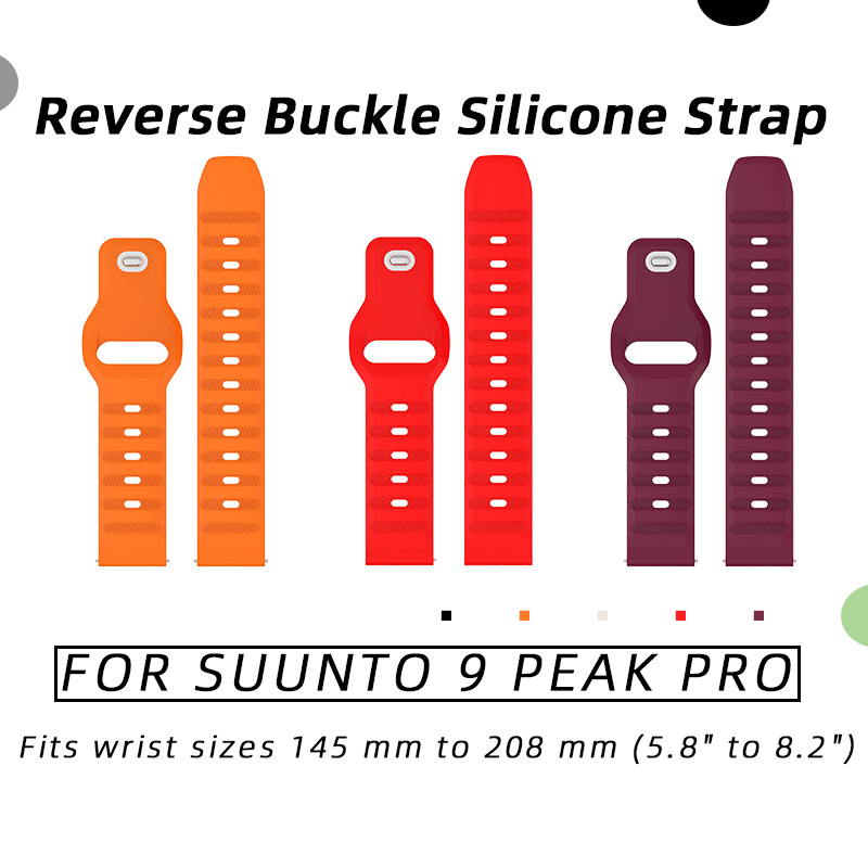 สําหรับ Suunto 9 Peak Pro สายนาฬิกาหัวเข็มขัดย้อนกลับสายรัดข้อมือซิลิโคน Quick Release สายรัด 22 มม.