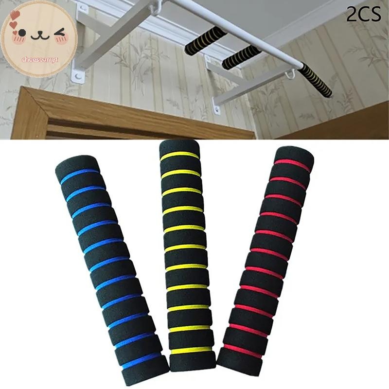 Chee 1 คู่ Multiuse ขี่จักรยานอุปกรณ์ออกกําลังกายแถบแนวนอน Pull Up Grip ฟองน้ําโฟม Handle Bar สําหรับจักรยาน Gym Home Fitness EN