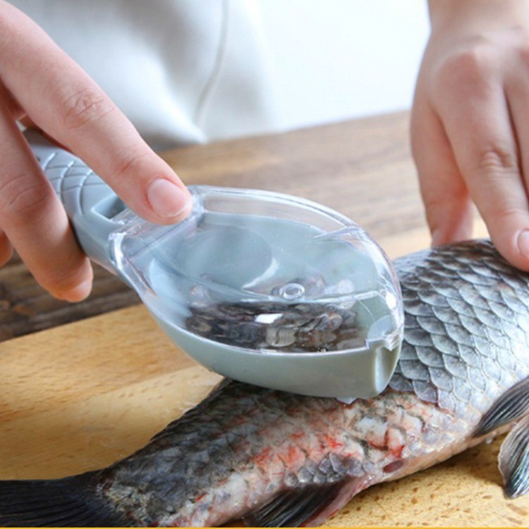 A1071 เครื่องขูดเกล็ดปลาด้วยตนเองพร้อมฝาปิด