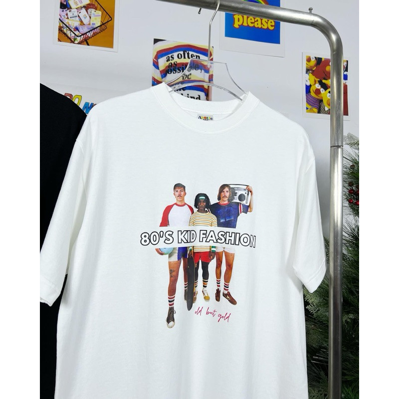 🤝AHOLICBKK | เสื้อยืดทรง OVERSIZE คอชิดไม่ย้วย 80'S KID FASHION🖖