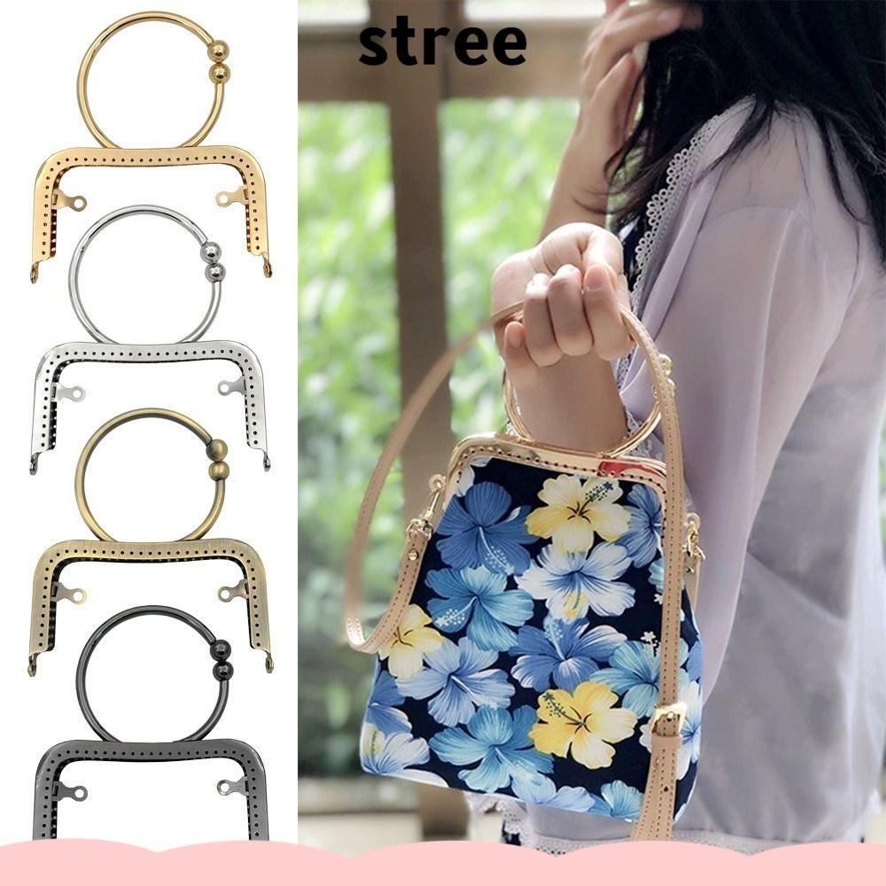Stree กระเป๋ากรอบ Kiss Clasp, โลหะ Vintage กระเป๋า Clasp กรอบ, Mini กระเป๋าฮาร์ดแวร์ Kiss Clasp ล็อคจับกระเป๋าอุปกรณ์เสริม