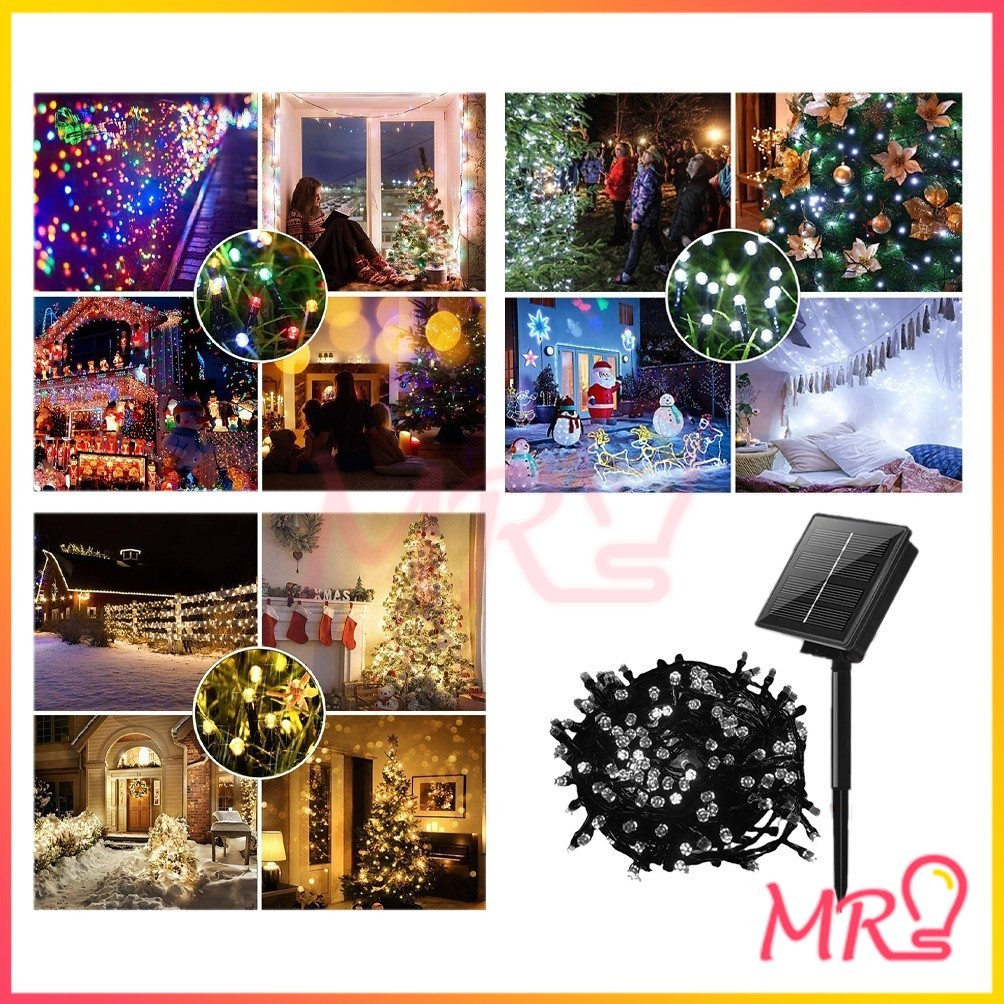 ราคาถูก ไฟประดับ แต่งสวน พลังงานแสงอาทิตย์ แต่งงานเทศกาล 100/50 LED ปักสนาม ปรับกระพริบได้