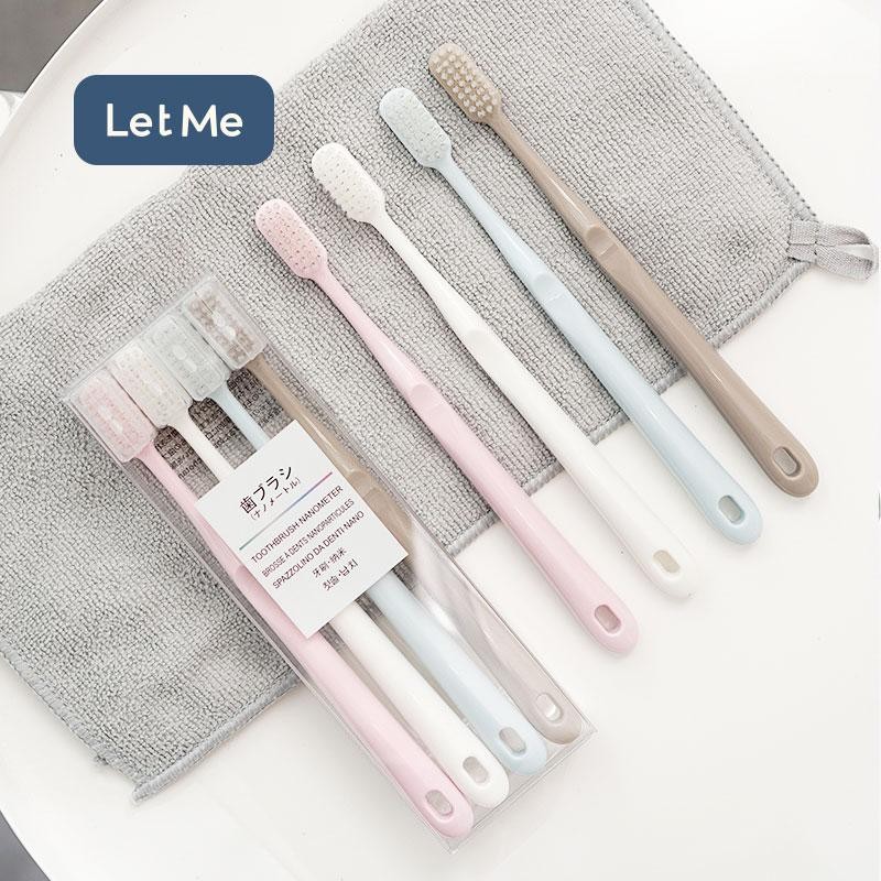 Let Me ชุดแปรงสีฟันสี่สี-ชุดแปรงสีฟันmacaronสี่สีการเดินทางแบบพกพาLM-BAA2069