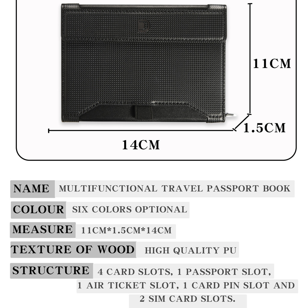 หรูหราหนังผู้ถือหนังสือเดินทาง RFID ป้องกันสแกนบัตรกระเป๋าตั๋วสล็อตฝาครอบป้องกันอุปกรณ์การเดินทาง