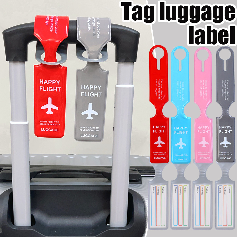 1-5 ชิ้น Anti-Loss PVC Strip แท็กกระเป๋าเดินทาง - Boarding Pass Checked จี้ - กระเป๋าเดินทางแท็กระบุ - ทนทาน หนา สีสันสดใส - อุปกรณ์การเดินทาง