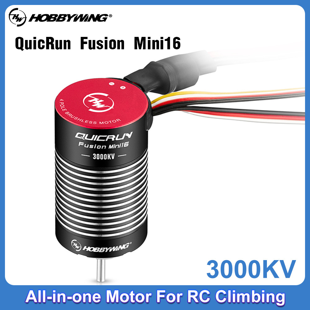 Hobbywing QUICRUN กันน้ํา Fusion Mini16 3000KV Brushless Sensory 2in1 มอเตอร์สําหรับ 1/16 1/18 RC ปี