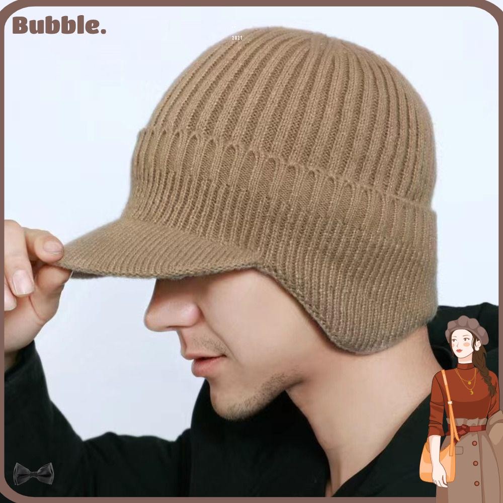 ฟอง ผู้ชายถักหมวก, ฤดูหนาวที่อบอุ่นสกี ที่ปิดหู, ปีกสั้นกลางแจ้งป้องกันหูขี่จักรยานหมวก Muff