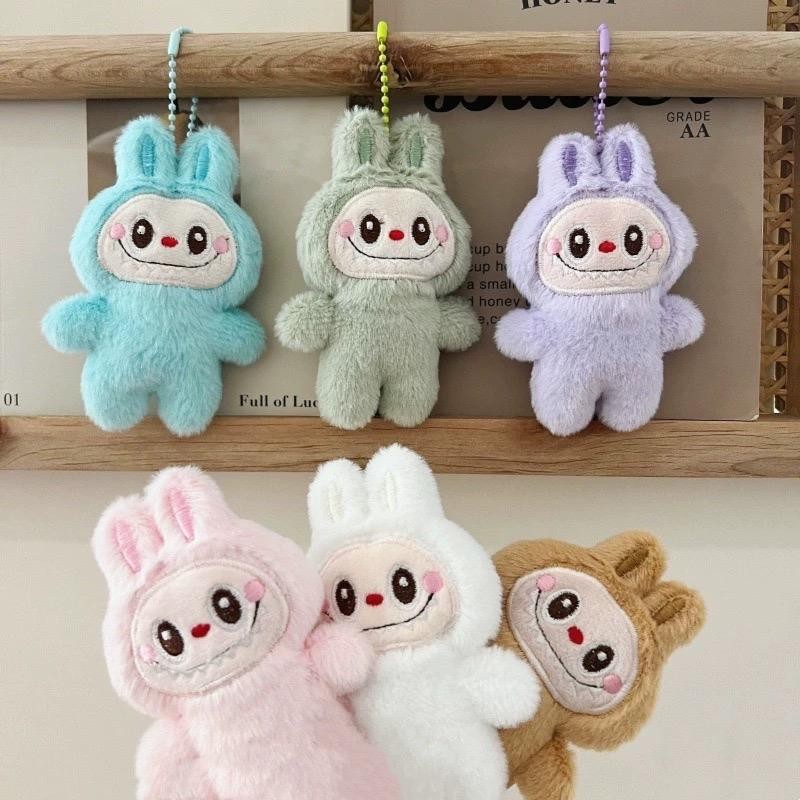 จี้ตุ๊กตา LABUBU น่ารักสำหรับตกแต่งกระเป๋านักเรียน, พวงกุญแจจี้โซ่ลูกปัด