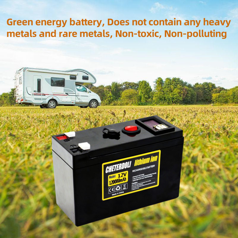 lithium battery 12v 120AH แบตเตอรี่พลังงานแสงอาทิตย์ Built in BMS Protection โมดูลชาร์จแบตเตอรี่ 18650 - รูปที่ 2