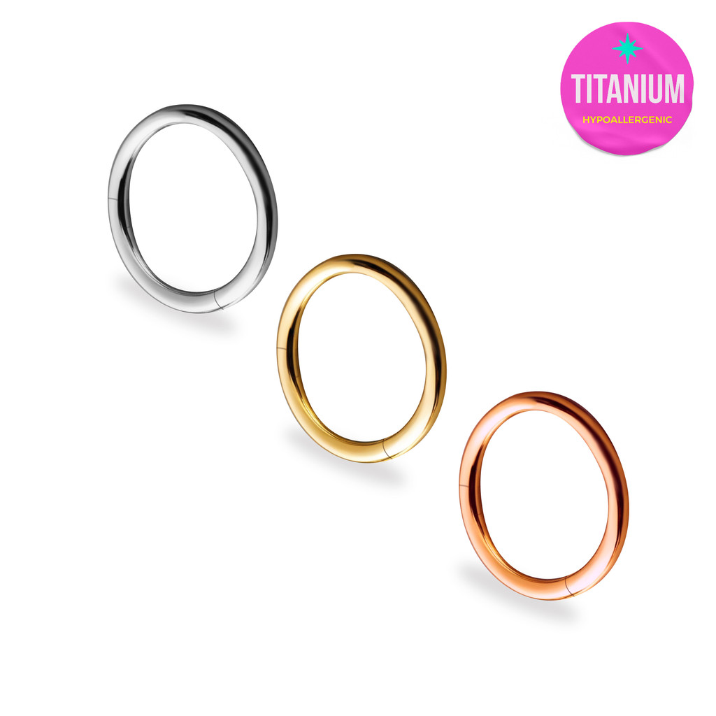 Titanium Seamless Clicker Hoop (5-12mm)