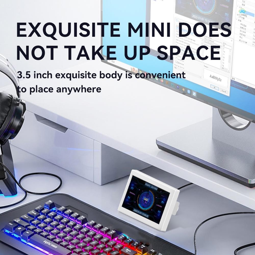 Yb1 จอแสดงผล Screen3.5 นิ้ว IPS Monitor จอแสดงผลคอมพิวเตอร์ CPU GPU การตรวจสอบ Sub-หน้าจอ ABS รองรับธีม DIY แก้ไขซอฟต์แวร์ฟรีอัพเกรด
