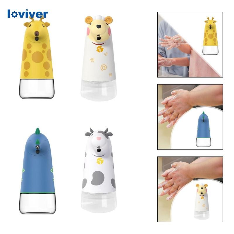 [Loviver] เครื่องจ่ายสบู่ฟองเครื่องจ่ายสบู่อัตโนมัติเครื่องซักผ้ามือการ์ตูนเครื่องจ่ายอัตโนมัติสําหรับโรงเรียนอนุบาล
