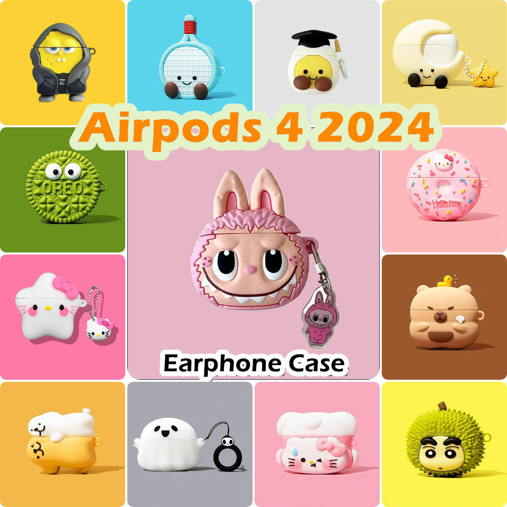 【Case Home】นําไปใช้กับ Airpods 4 2024 เคส Case เคสหูฟัง การ์ตูนซอก ซิลิโคนนุ่ม เคส เคสหูฟัง NO.1