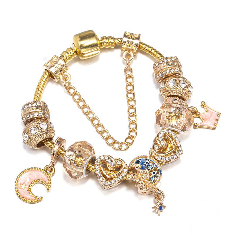 สร้อยข้อมือเสน่ห์ลูกปัดการ์ตูน ทําเอง อุปทานข้ามพรมแดนสร้อยข้อมือประณีต