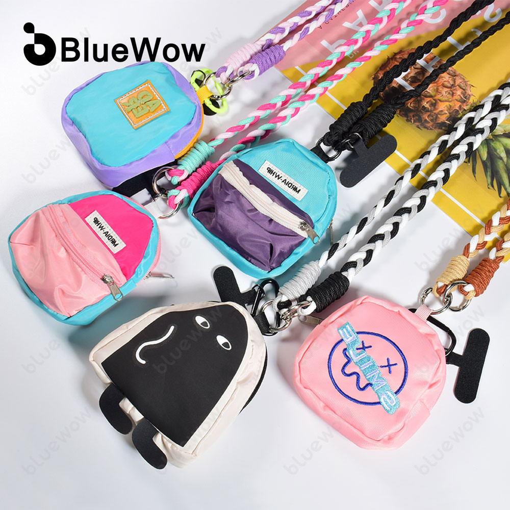 Bluewow Universal โทรศัพท์ Lanyard Card Fixed โทรศัพท์มือถือเปลือกสีสันคอ Anti-lost Lanyard สายคล้องโทรศัพท์ความปลอดภัย Tether
