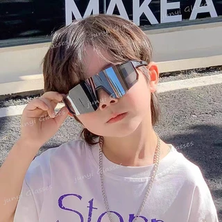 เด็กสแควร์ขี่จักรยานแว่นกันแดดส่วนบุคคลชายหญิงกรอบใหญ่กีฬาแว่นตาเด็กขี่กลางแจ้งเฉดสีแว่นกันแดดสําหรับเด็กชายและหญิงป้องกันรังสียูวี
