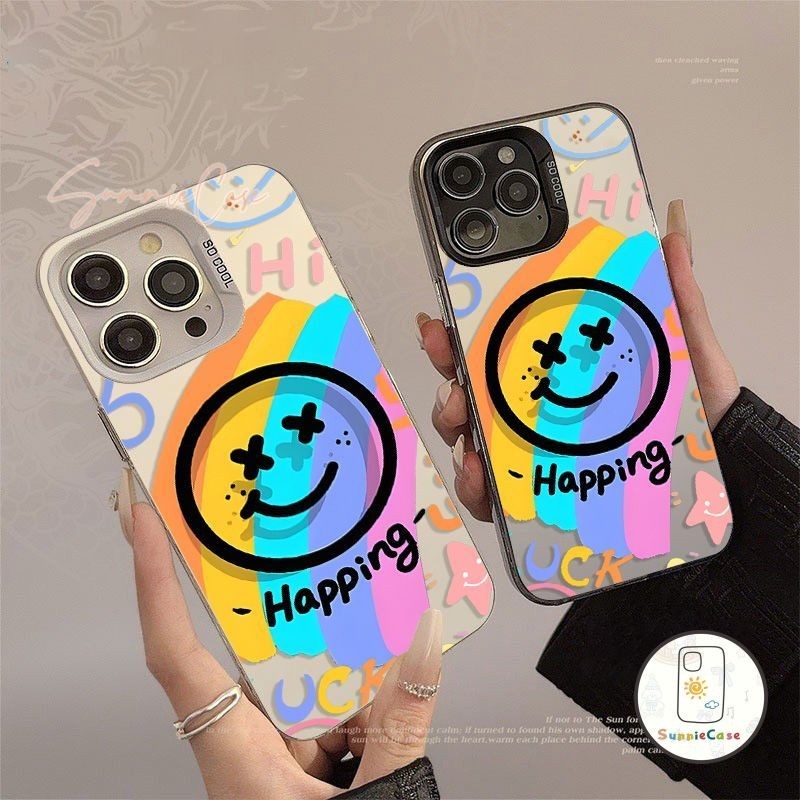 เรียบง่าย เคส VIVO Y02 Y17 Y16 Y22 Y22s Y31 Y36 Y17s Y11 Y12i Y21 Y27 Y91 Y20 Y27s Y15 Y12 Y12s Y35 Y21s รอยยิ้ม เคส