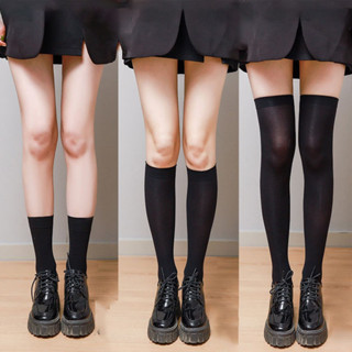 Zxyouping ถุงเท้ายาว ถุงน่องยาวถึงเข่า สไตล์โลลิต้า ยืดหยุ่น…